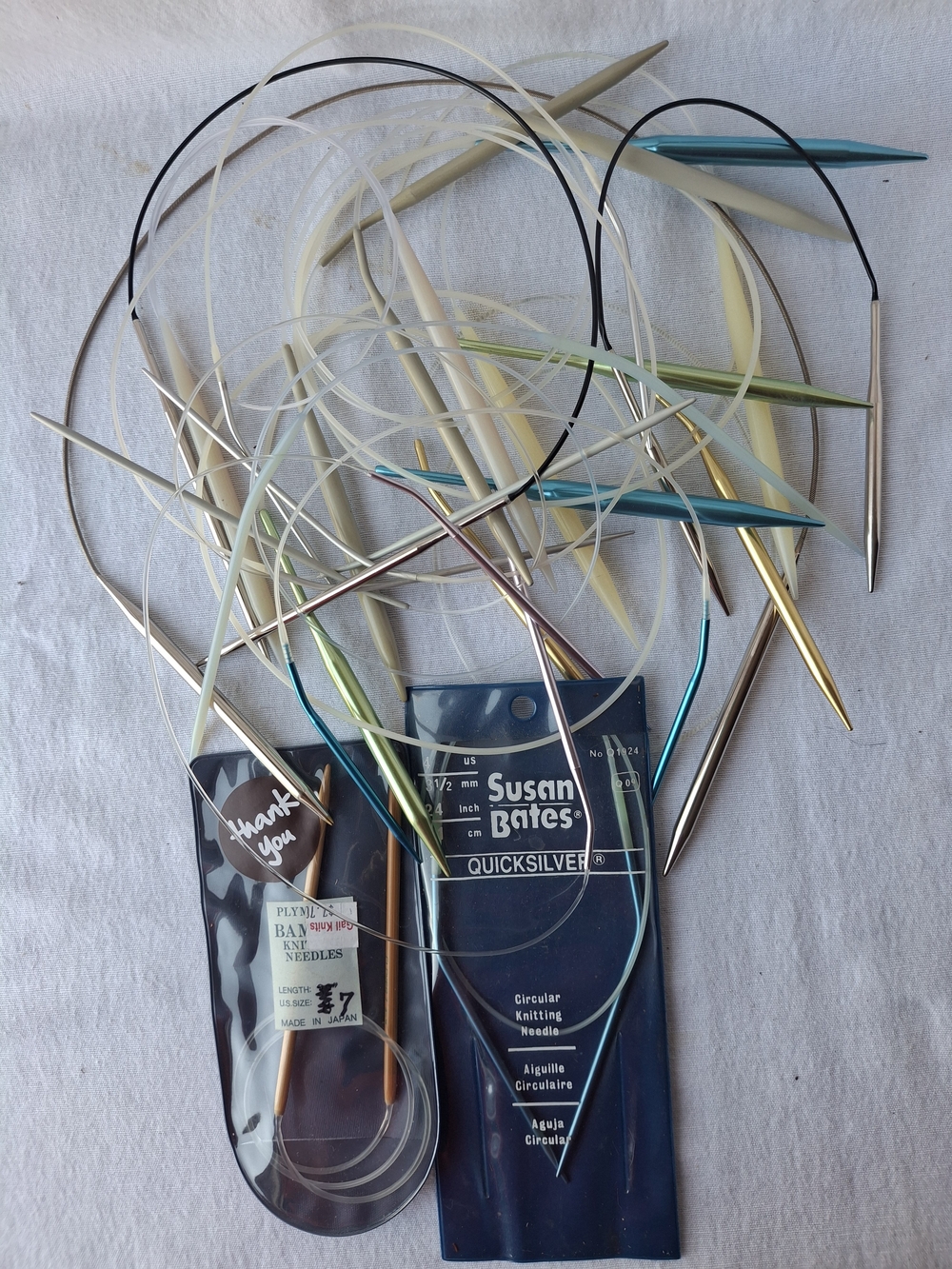 Susan Bates Quicksilver Circular Knitting Needles + Mixed Metal Set